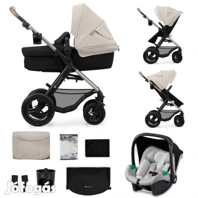 Kinderkraft Moov 2 AIR 3in1 multifunkciós Babakocsi Mink Pro i-Size h