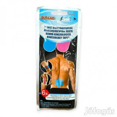 Kineziológiai szalag 6 db hipoallergén, vízálló, izmokra és ízületek