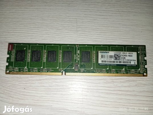 Kingmax DDR3-1600 4gb RAM, memória 