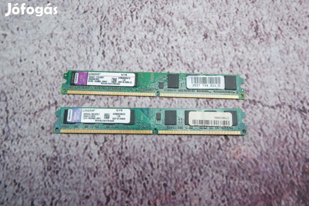 Kingston 2GB /2x1GB/ DDR2 800MHz RAM memória asztali gépbe Kvr800D2N5/