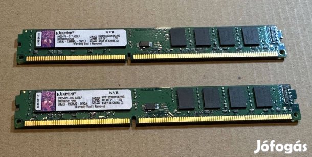 Kingston 2x4Gb DDR3-1333 alacsony memória KIT eladó