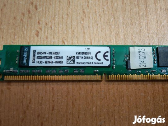 Kingston 4GB 1333MHz DDR3 RAM tesztelt