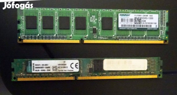Kingston 4GB DD3 1333Mhz, és Kingmax 2GB DD3 1333Mhz memória