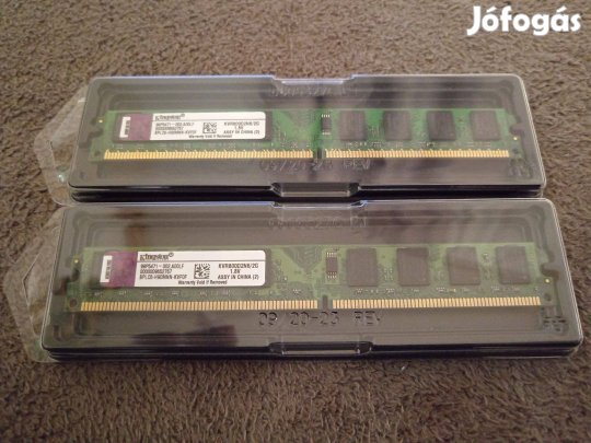 Kingston 4Gb (2x2Gb) DDR2 800mhz vatta új PC memóriák Kvr800D2N6/2G