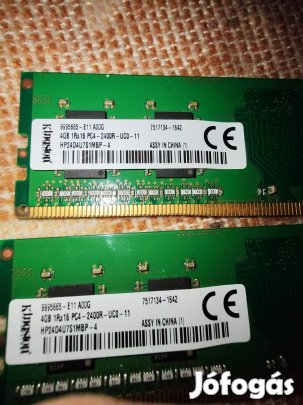 Kingston 8GB (2x4GB) DDR4 2400MHz RAM szett (PC4-2400R)