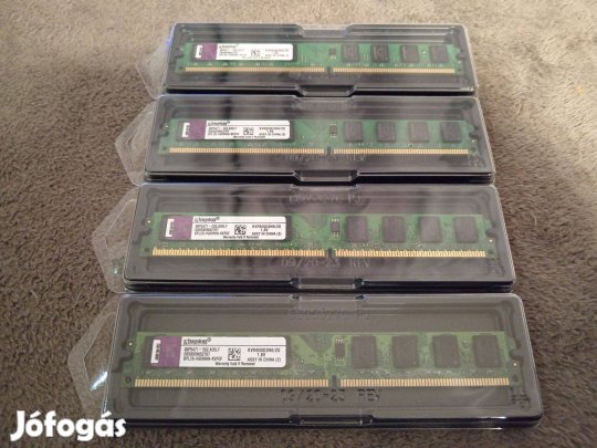 Kingston 8Gb (4x2Gb) DDR2 800mhz vatta új PC memóriák Kvr800D2N6/2G