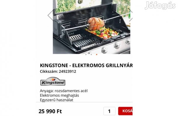 Kingston Elektromos grillnyárs Vadonatúj