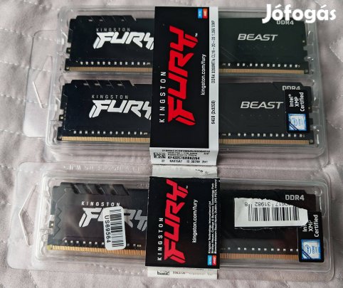 Kingston Fury Beast 96GB DIMM 3200MHz DDR4 Memória (3x32GB)