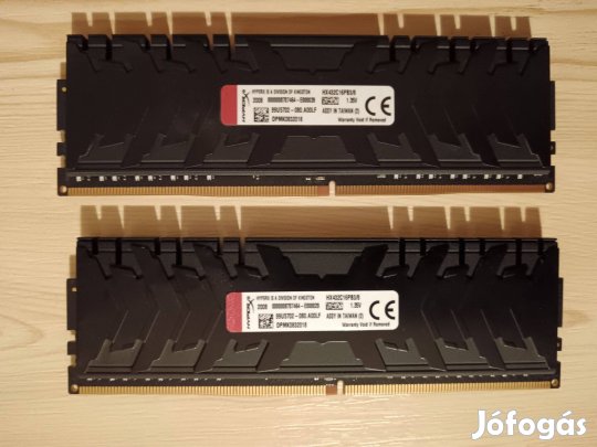 Kingston Hyperx Predator 16GB (2x8GB) DDR4 3200MHz RAM asztali PC-be