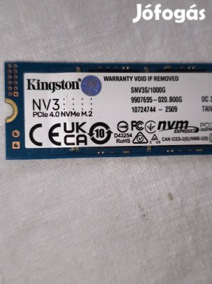 Kingston NV3 M2 belső SSD. 1TB