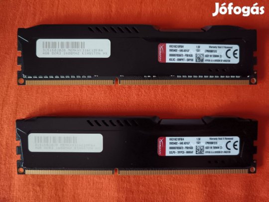 Kingston alacsony hűtőbordás 20GB (5x4GB) 1600MHZ DDR3 RAM