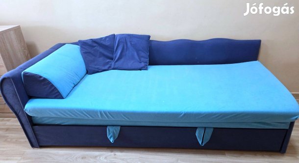 Kinyitható, ágyneműtartós, támlás ágy