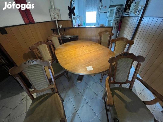 Kinyitható étkező asztal 6 székkel