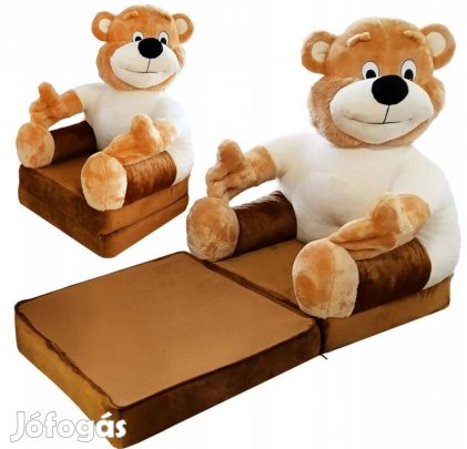 Kinyitható mackós gyerek fotel/heverő