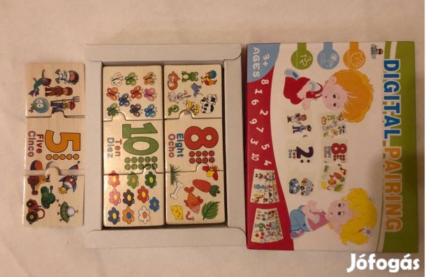 Kirakó puzzle párosító számokkal 3 éves kortól