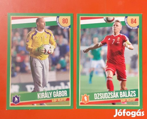 Király Gábor és Dzsudzsák Balázs Panini Euro 2016 focis kártyák