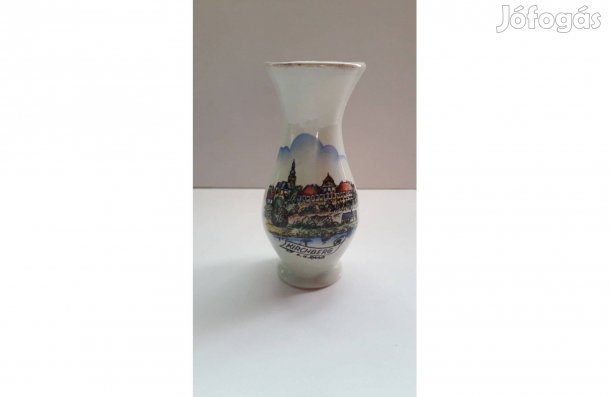 Kirchbergi osztrák porcelán váza 11 cm hibátlan_