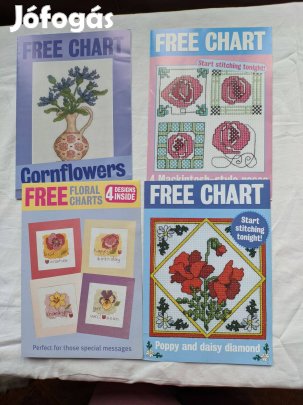 Kis Virágos keresztszemes füzetkék