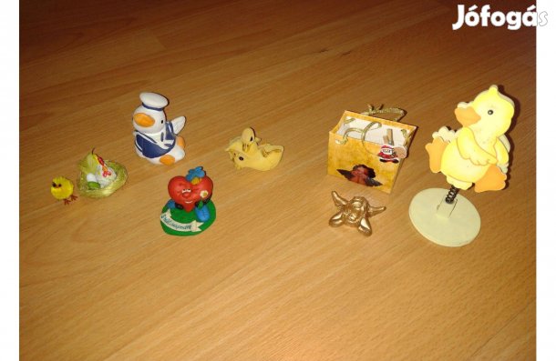 Kis figurák kacsa, angyal, csirke, szív