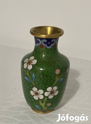 Kis kínai cloisonné (rekeszzománc) váza