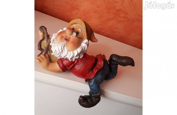 Kis manó hegedűvel, hibátlan, szép állapotban