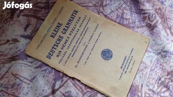 Kis német nyelvtan polgári leányiskolák számára -1928