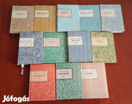 Kis zenei könyvtár könyvcsomag / 12 db könyv