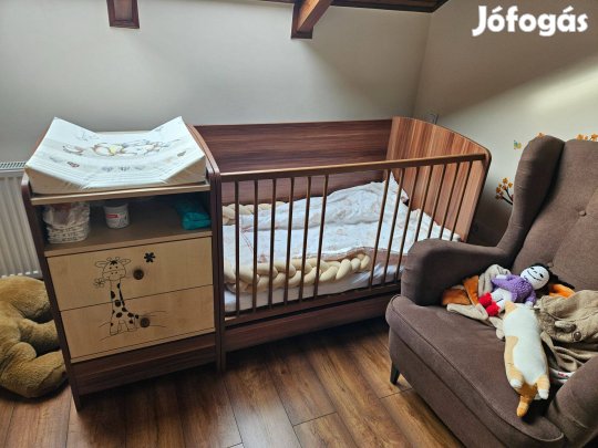 Kiságy+Pelenkázó szett Eladó
