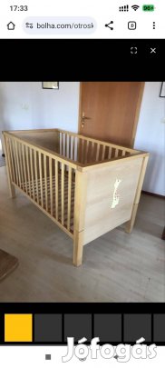 Kiságy és pelenkázó komód