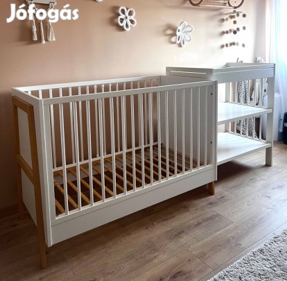 Kiságy+pelenkázóasztal