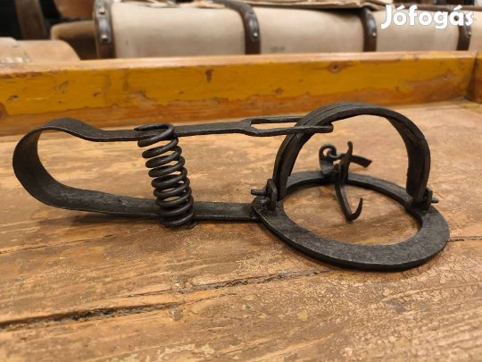 Kisállat csapda ,régi kovácsolt 19.századvégi antik kisállatcsapda