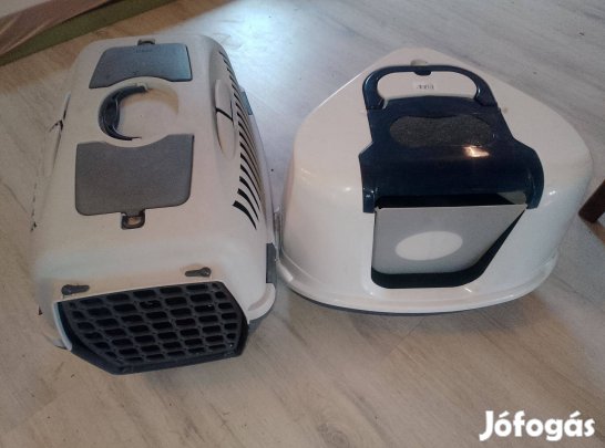 Kisállat hordozó+alom tartó