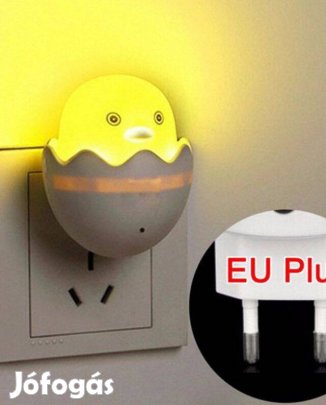 Kiscsibe éjszakai irányfény gyerekszobába LED 0,5 Watt alkonykapcsolós