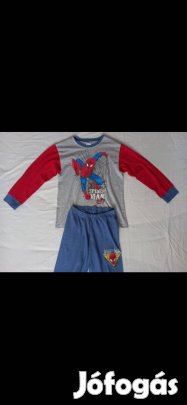 Kisfiú pizsama (140-146-os, Pókember, 100% pamut)