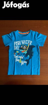 Kisfiú póló (110-es, kék, halacska mintás, C&A)