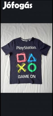 Kisfiú póló (146-152-es, Playstation, sötétkék)