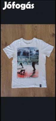 Kisfiú póló (146-152-es, Skate District, világos, C&A)