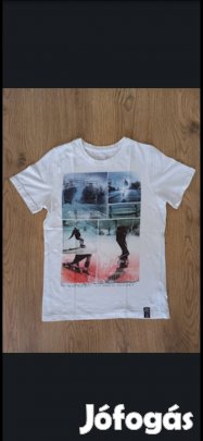 Kisfiú póló (146-152-es, Skate District, világos, C&A)