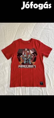 Kisfiú póló (158-164-es, Minecraft, piros, C&A)