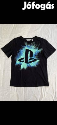 Kisfiú póló (158-164-es, Playstation, sötét, H&M)