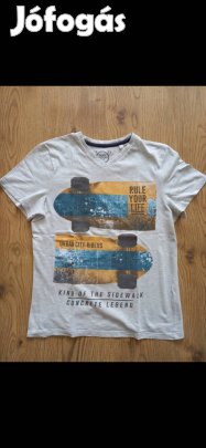 Kisfiú póló (158-164-es, Rule Your Life, világos, C&A)