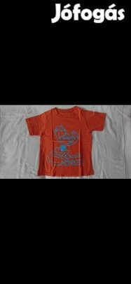 Kisfiú póló (98-104-es, narancssárga, Monkey minta)