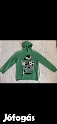 Kisfiú pulóver (158-164-es, NYC, csuklyás, zöld, C&A)