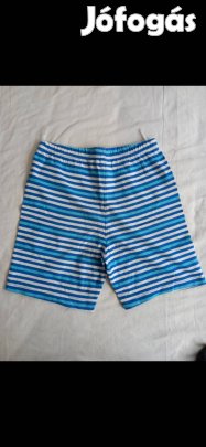 Kisfiú rövidnadrág (110-116-os, kék-fehér csíkos)