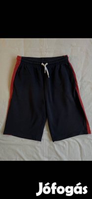 Kisfiú rövidnadrág (152-es, sötétkék piros csíkkal, H&M)