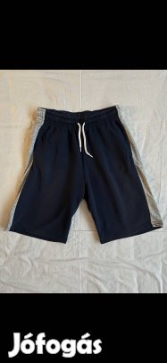 Kisfiú rövidnadrág (164-es, sötétkék szürke csíkkal, H&M)
