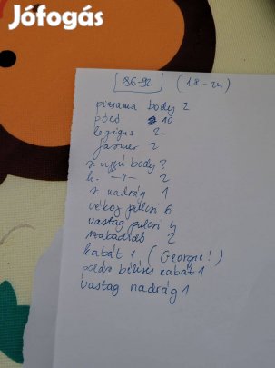 Kisfiú ruhacsomag 86-92