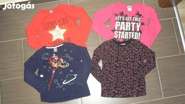Kislány 116-122 pamut hosszú ujjú felső Hibátlan!