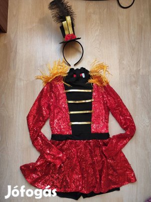 Kislány Cirkuszi Porondmester Jelmez + Fejdísz (158-164)