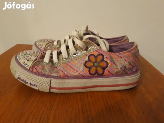 Kislány Skechers cipő, villogó "twinkle toes" EU 33.5